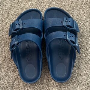 EUC Toddler Birkenstock Navy Blue Slide Sandals